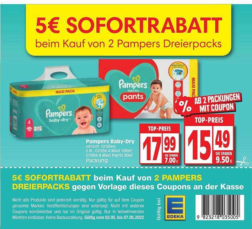 Pampers Baby Dry Angebot bei Edeka