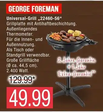 Marktkauf George Foreman Universal-Grill | 22460-56 Angebot