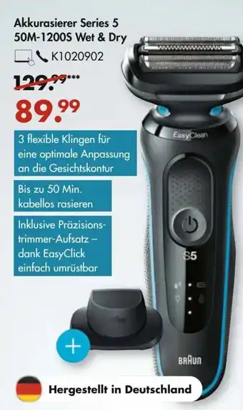 Galeria Akkurasierer Series 5 50M-1200S Wet&Dry Angebot