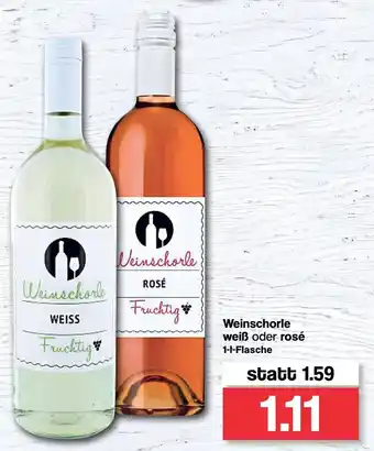 Famila Nord West Weinschorle weiß oder rosé 1L Angebot