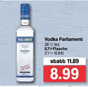 Famila Nord West Vodka Parliament 0,7L Angebot