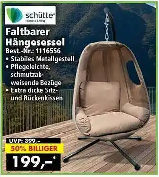 Norma24 Schütte Faltbarer Hängesessel Angebot