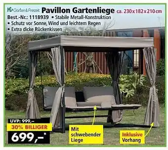 Norma24 Garten & Freizeit Pavillon Gartenliege Angebot