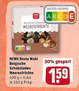 REWE Rewe Beste Wahl Belgische Schokoladen Meeresfrüchte Angebot