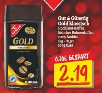 NP Discount Gut & Günstig Gold klassisch 100g Glas Angebot