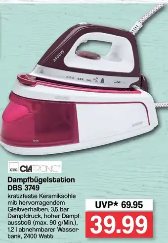 Famila Nord West Clatronic Dampfbügelstation DBS 3749 Angebot