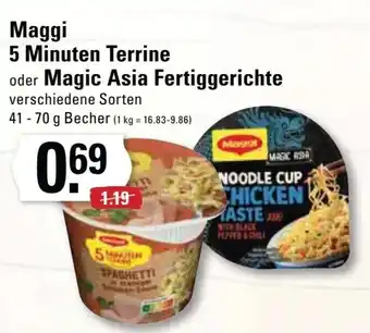 Edeka Frischemarkt Maggi 5 Minuten Terrine oder Magic Asia Fertiggerichte 41-70g Becher Angebot