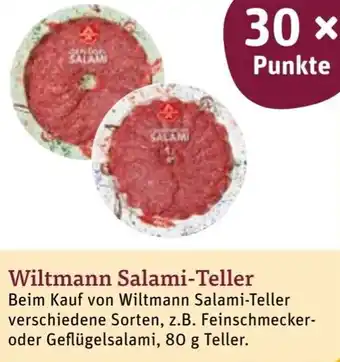 tegut Wiltmann Salami Teller 80 g Angebot