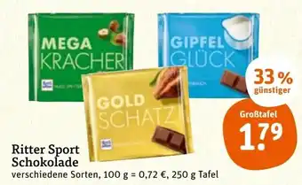 tegut Ritter Sport Schokolade 250g Tafel Angebot