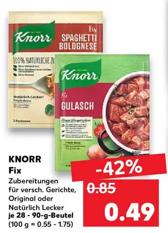 Kaufland Knorr Fix 28-90g Beutel Angebot