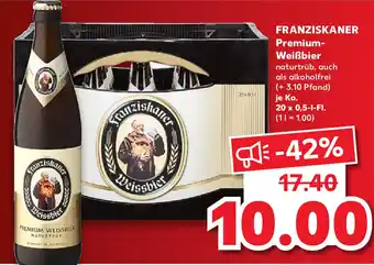 Kaufland Franziskaner Premium Weißbier 20x0,5L Angebot