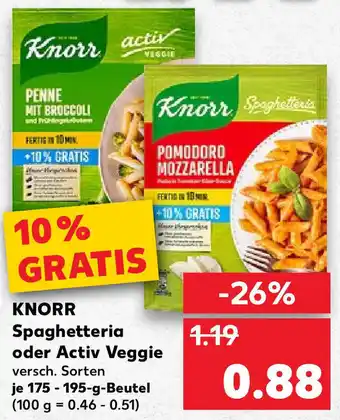 Kaufland Knorr Spaghetteria oder Activ Veggie 175-195g Angebot