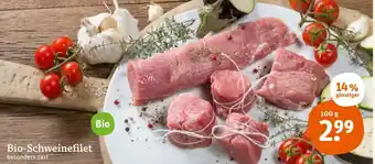 tegut Bio Schweinefilet 100 g Angebot