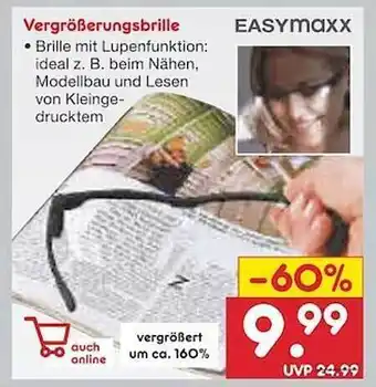 Netto Marken-Discount Easymaxx Vergrößerungsbrille Angebot