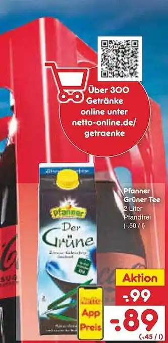 Netto Marken-Discount Pfanner Grüner Tee Angebot
