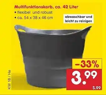 Netto Marken-Discount Multifunktionskorb 42 Liter Angebot