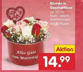 Netto Marken-Discount Blumen In Geschenkbox Angebot