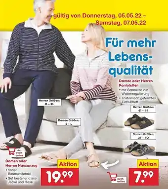 Netto Marken-Discount Damen Oder Herren Hausanzug Angebot