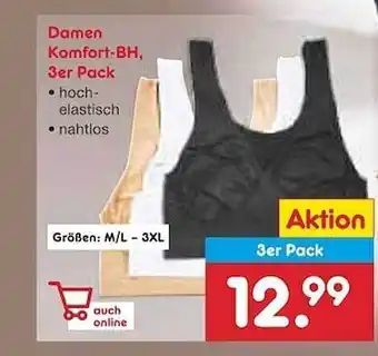 Netto Marken-Discount Damen Komfort-BH, 3er Pack Angebot