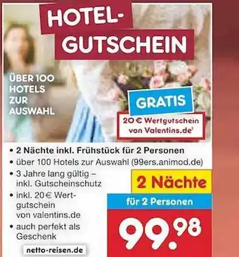 Netto Marken-Discount Hotel-gutschein Angebot