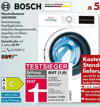 Galeria Bosch Waschvollautomat WAG28400 Angebot