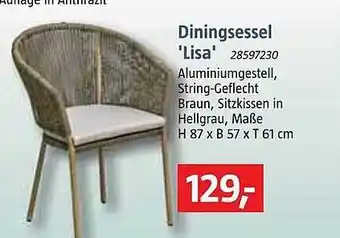 Bauhaus Diningsessel Lisa Angebot