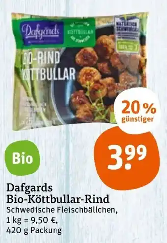 tegut Dafgards Bio Köttbullar Rind 420 g Packung Angebot