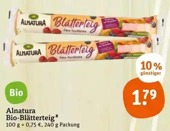 tegut Alnatura Bio Blätterteig 240g Packung Angebot