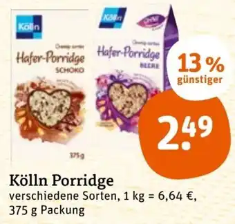 tegut Kölln Porridge 375 g Packung Angebot