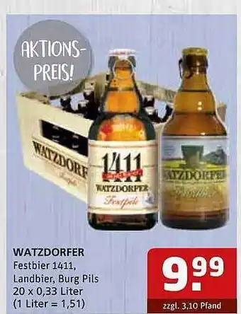 Sagasser Watzdorfer Festbier 1411 Landbier, Burg Pils Angebot