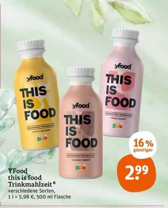 Yfood This Is Food Trinkmahlzeit Angebot bei tegut