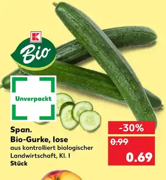 Kaufland Span. Bio Gurke, lose Angebot