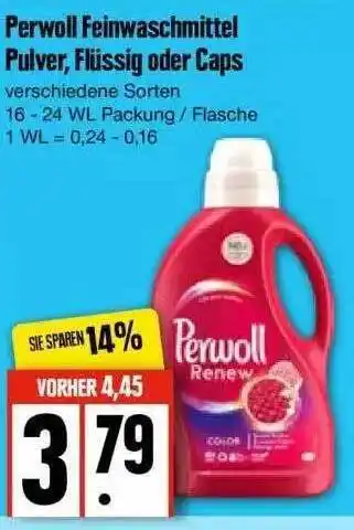 Edeka Perwoll Feinwaschmittel Pulver, Flüssig Oder Caps Angebot