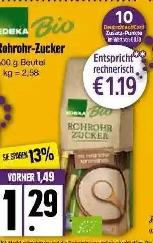 Edeka Edeka Bio Rohrohr-zucker Angebot