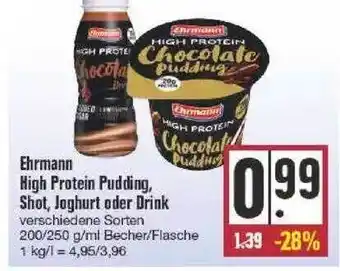 Edeka Ehrmann High Protein Pudding, Shot, Joghurt Oder Drink Angebot