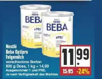 Edeka Nestlé Beba Optipro Folgemilch Angebot