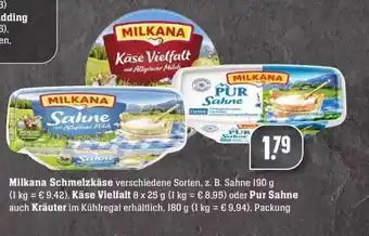 Edeka Milkana Schmelzkäse, Käse Vielfalt Oder Pur Sahne Auch Kräuter Angebot