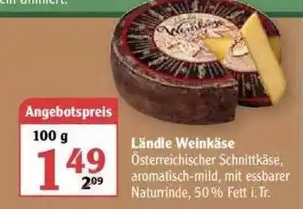 Globus Ländle Weinkäse Angebot