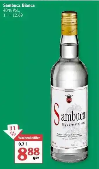 Globus Sambuca Bianca Angebot