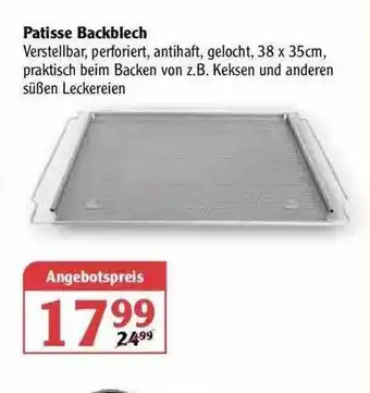 Globus Patisse Backblech Angebot