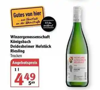 Globus Winzergenossenschaft Königsbach Deidesheimer Hofstück Riesling Angebot