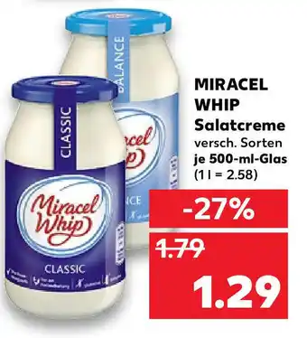 Kaufland Miracel Whip Salatcreme 500ml Glas Angebot