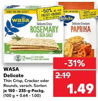 Kaufland Wasa Delicate 150-235g Angebot