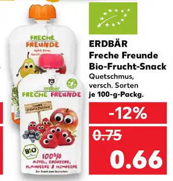 Kaufland Erdbär Freche Freunde Bio Frucht Snack 100g Angebot