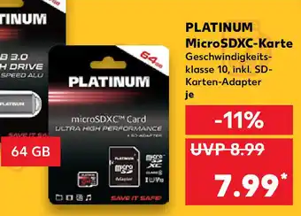 Kaufland Platinum Micro SDXC Karte Angebot