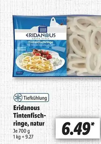 Lidl Eridanous Tintenfischringe, Natur Angebot