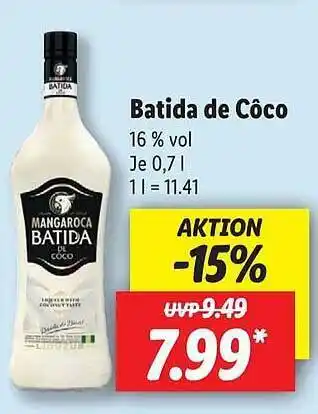 Lidl Batida De Côco Angebot