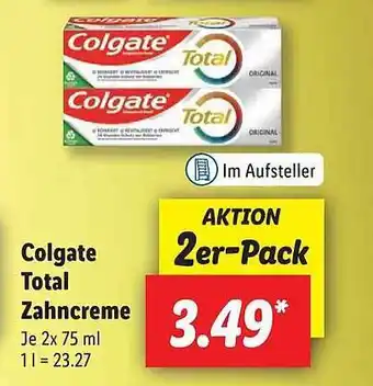 Lidl Colgate Total Zahncreme Angebot