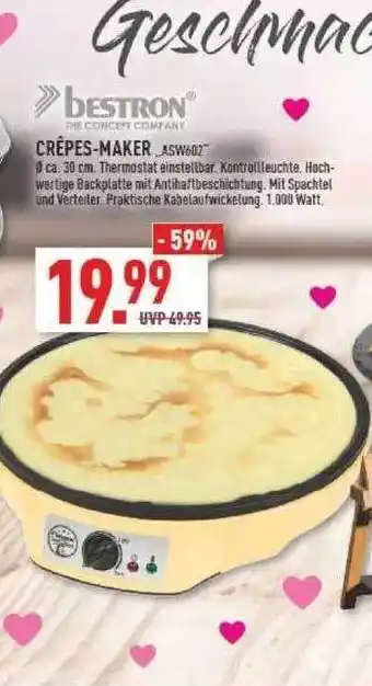 Marktkauf Bestron Crêpes-maker Angebot