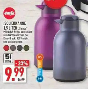 Marktkauf Emsa Isolierkanne 1.5 Liter Samba Angebot